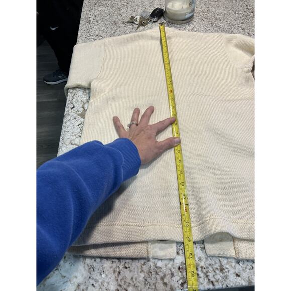 1960’s Burean Letterman Cardigan Sweater Size 36 Cream/Red PHS Band - Picture 14 of 16